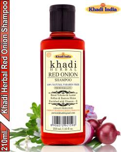 Khadi Herbal Red Onion Shampoo/Hair Cleanser Promote Hair-Regrowth Prevent Hair Fall (Pack Of-1)