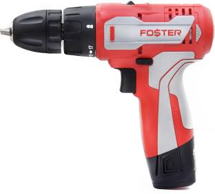FOSTER FCD 12V-Li FCD-12VLI Pistol Grip Drill 4966 Ratings & 202 Reviews Type: Pistol Grip Drill Chuck Size: 10 mm Reverse Rotation Power Source: Cordless Usage Type: Home & Professional 6 month manufacturing warranty from the date of purchase ₹2,202 ₹6,699 67% off Free delivery