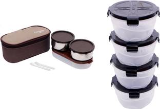 Flipkart Com Carrolite Classic Word Black Red Lunchbox Pack Of 4