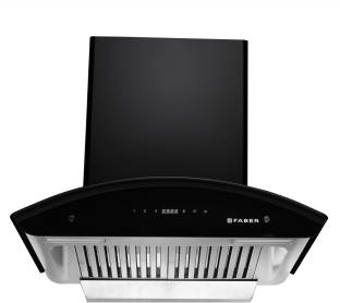 Faber HOOD PRIMUS PLUS ENERGY SC HC BK 60 Auto Clean with Powerful Suction Capacity Wall Mounted Chimney