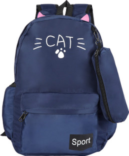 dark blue school bag