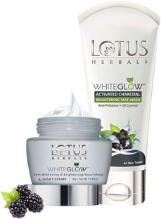 lotus white glow activated charcoal face wash