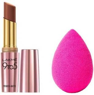 Lakme 9 To 5 Primer Plus Matte Lip Color Caramel Cut With Beauty Blender Price In India Buy Lakme 9 To 5 Primer Plus Matte Lip Color Caramel Cut With Beauty The best pink lipstick shades for medium skin tones by lakme. flipkart