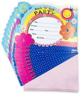 Almoda Creations Party Invitation Cards Rock N Roll Party Invitation Cards With Envelopes For Kids Invitation Card Price In India Buy Almoda Creations Party Invitation Cards Rock N Roll