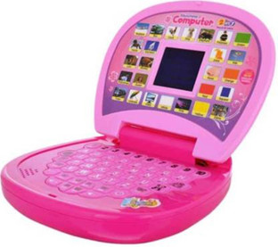 pink toy laptop