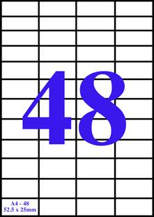 Novajet 48 A4 Size Sticker Paper Self-adhesive Paper Label ...
