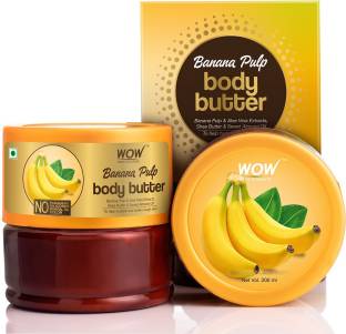 WOW SKIN SCIENCE Banana Pulp Body Butter - No Parabens, Silicones, Mineral Oil & Color - 200mL