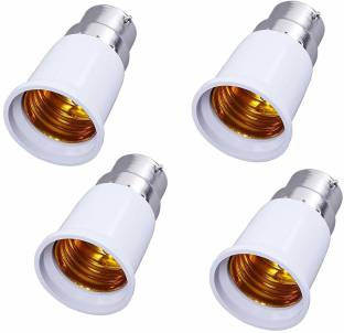 SHAFIRE B22 To E27 Lamp Base Led Bulb Converter Adapter Ceiling Fan Light Bulbs Socket For Bluetooth Smart Bulb,4Pcs Plastic Light Socket
