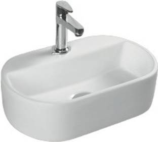 Urban Vessel Sink Slim Rim For Bathroom 18 X 12 Inch White Wall Hung Table Top Premium Ceramic Wash Basin Table Top Basin Price In India Buy Urban Vessel Sink Slim Rim