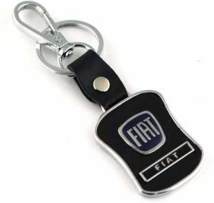 Techpro Leather key chain with hook (Black) Fiat Key Chain