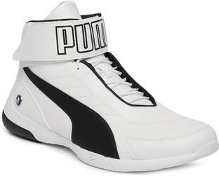 puma high neck white shoes