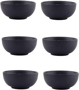 Homesake Matt Black Ceramic Bowl Set Of 2 Snacks Serving Small