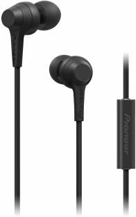 Pioneer Fully Enclosed Dynamic SE-C1T Black in-Ear Headphones Wired Headset