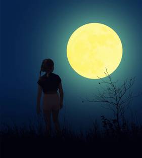 A Young Girl Looks At A Huge Moon Moon Quotes Wall Poster Romantic Poster Moon Poster Wall Sticker Paper Poster Paper Print Decorative Posters In India Buy Art Film Design Movie Music Nature And A Young Girl Looks At A Huge Moon Moon Quotes Wall Poster Romantic Poster Moon Poster Wall Sticker Paper Poster Paper Print Decorative Posters In India Buy Art Film Design Movie Music Nature And