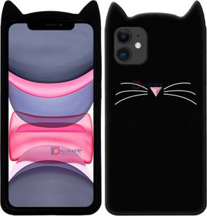 Dgeot Back Cover For Apple Iphone 11 Mustache Meow Soft Silicone Cute 3d Cartoon Cat Ear Kitty Black Dgeot Flipkart Com