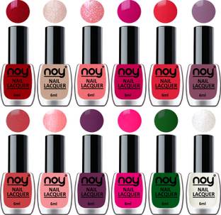 Noy Quick Dry Long Lasting Nail Polish Combo Offer Set 12 Red Nude Peach Pearly White Pink Brick Red Purple Peach Bright Pink Violet Neon Pink Green Reviews Latest Review Of Noy We have glitzy nails, matte designs and more.