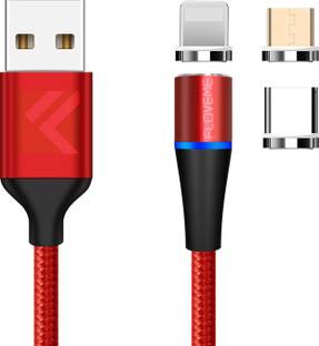 Anweshas Magnetic 3 In 1 Charging Cable Lightning Micro Usb Type C Cable Multiple Usb Charging Cable Magnetic Usb Charging Cable 360 Degree 1 M Magnetic Charging Cable Anweshas Flipkart Com