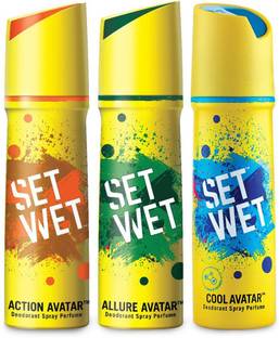 SET WET Deodorant Spray Perfume -Cool, Action and Allure Avatar ...