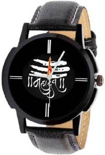 heeva 31 new best black white printed to god mahadev black leather belt watch for boys mens watch for men analog watch for men buy heeva 31 flipkart