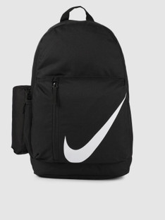 nike unisex black brand logo backpack