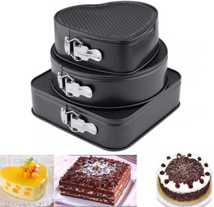 QINREN 2pcs Non-Stick Round Cake Tin Chocolate Tarts 7 Quiche Tart Pan Sandwich Pan with Fixed Base Deep Tart Tin Easy to Clean Coating for Creating Creamy Cheesecakes Quiches Fruit Tart Pies 