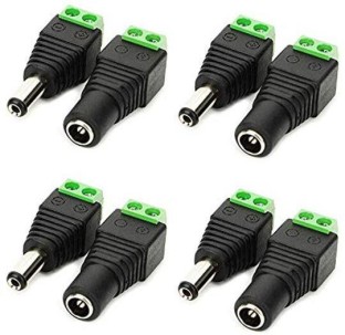 5 Pack DC 12 Volt 9 Volt and More Power Adapter Male to Male 6 Inch Patch Cable 2.1mm x 5.5mm 