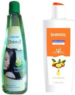 RCM Shinol Herbal will Amla Oil and Hairfall Control Shampoo with Alga Oil  (Combo) Price in India - Buy RCM Shinol Herbal will Amla Oil and Hairfall  Control Shampoo with Alga Oil (