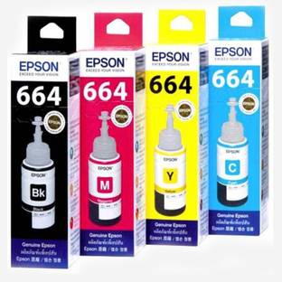 Epson Ep 664 Pen Black Tri Color Combo Pack Ink Bottle Epson Flipkart Com
