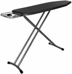 110cm x 33cm Steel Folds Away Flat Adjustable Height Non-Slip Feet Anika 63579 Ironing Board with Rest 