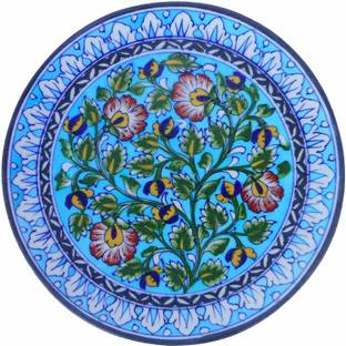 India Meets India Blue Pottery Art Handmade Ceramic Wall Hanging
