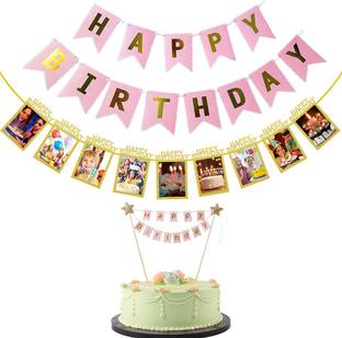 Party Propz Multicolor Combo Exclusive Blue Happy Birthday Banner