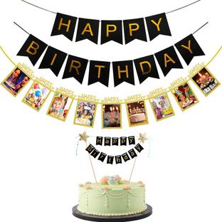 Party Propz Multicolor Combo Exclusive Blue Happy Birthday Banner