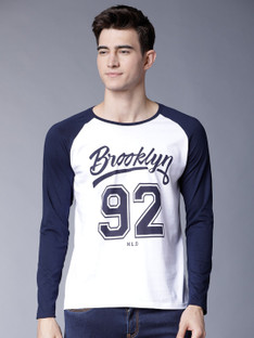 HIGHLANDER Solid Men Round Neck White T 