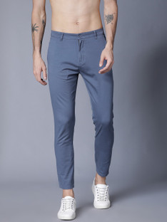 HIGHLANDER Slim Fit Men Blue Trousers 