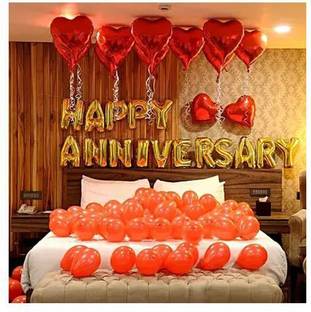 Balloons Happy Anniversary Decoration Combo Iteam For Room