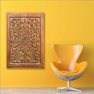 3d Wooden Door Of Indian Flower Painting Wall Poster For Living Room Modern Home Decoration Without Frame 48 Inch X24 Inch Paper Print Art Paintings Posters In India Buy