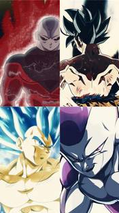 Set Of 4 Jiren Goku Frieza Gogito Anime Premium Poster Dragon Ball
