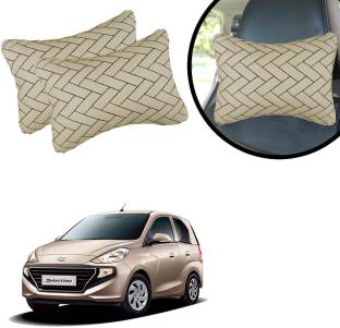 AdroitZ Beige Leatherite Car Pillow Cushion for Hyundai