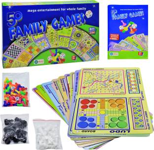 Ekta 50 in 1 Family Games Party & Fun Games Board Game