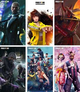 Combo Of 6 Free Fire Poster For Room Gamers Room Poster No