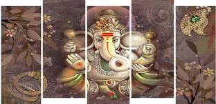 Poster N Frames Split Painting Frames Of 5 Panel Of Ganesha Art