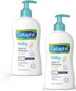 cetaphil baby wash and shampoo with organic calendula