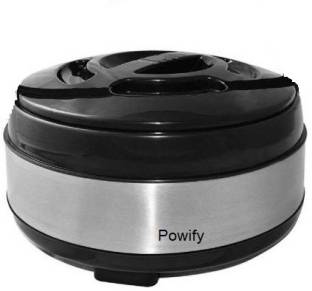 Powify Stainless Steel Insulated Casserole , Hot Pot with Plastic Cover and Base Thermoware Casserole Thermoware Casserole