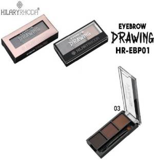 Hilary Rhoda Eyebrow enhancer eyebrow palette 6.8 g (brown, dark grey, light brown) shade 3 6.8 ml
