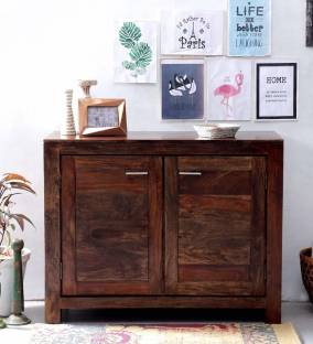 Shagun Arts Wooden Sideboard Cabinet With Shelf Storage Solid Wood Crockery Cabinet