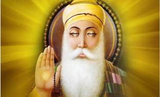 Guru Nanak Dev Ji Sikh Guru Small Poster Paper Framed 12 X