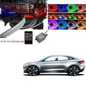 Car Underglow Lights,EJs SUPER CAR Underglow Underbody System Neon Strip Lights Kit,8 Color Neon Accent Lights Strip,Sound Active Function and Wireless Remote Control 5050 SMD LED Light Strips 
