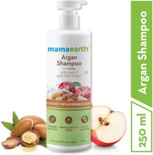MamaEarth "Argan & Apple Cider Vinegar Shampoo For Dry & Frizzy Hair, with Argan & Apple Cider Vinegar for Frizz-Free & Stronger Hair 250 ml"