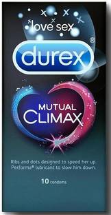 Durex Mutual Climax Condoms Doted Condom Price In India Buy Durex Mutual Climax Condoms Doted Condom Online At Flipkart Com Durex performax mutual climax condoms are shaped and textured to intensify sensation and contain a delay lubricant to help prolong sexual performance to stimulate you both. flipkart