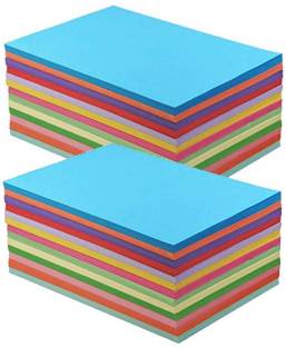 OFIXO 200 pcs (20 Sheet Each Color i.e. 20 * 10) Copy Printing Papers A4 Sheets Square Double Sided Colored Paper DIY Craft Unruled A4 70 gsm Coloured Paper